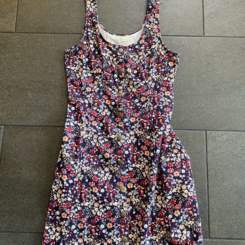 Floral open back dress
